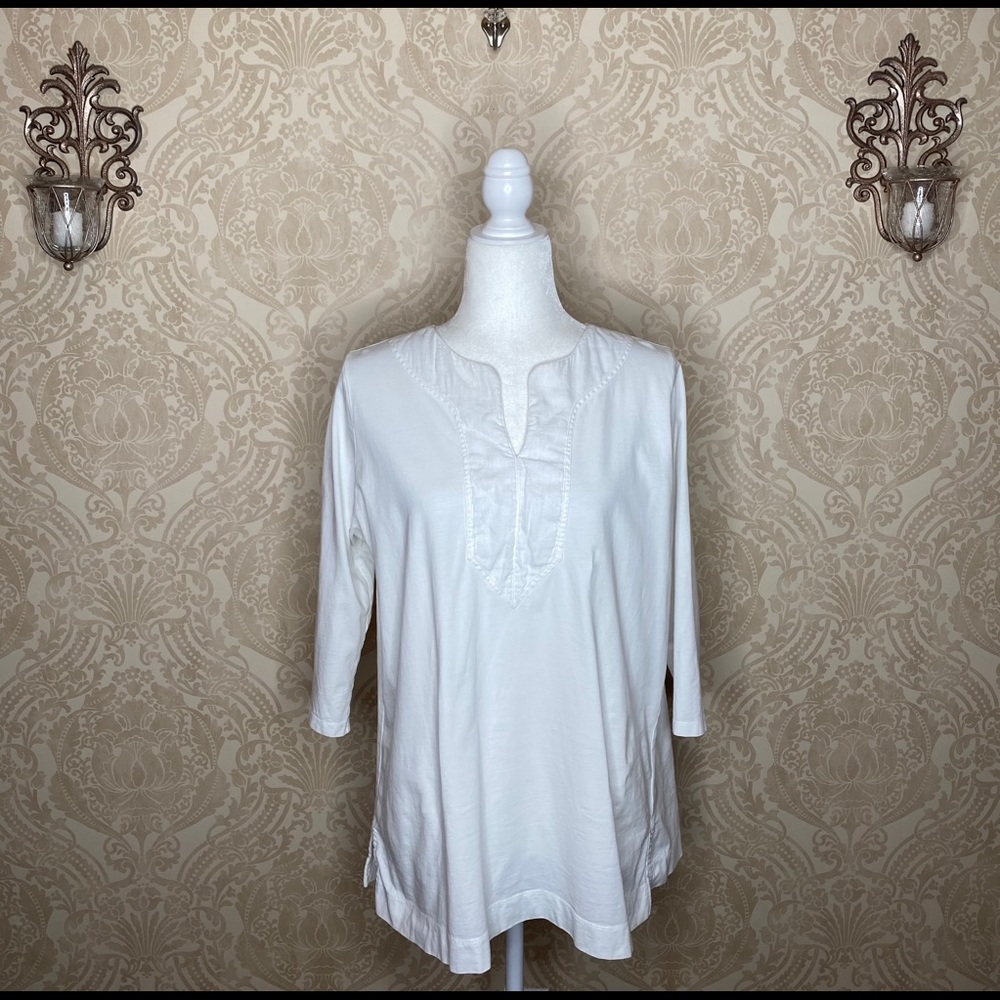 Lauren Ralph Lauren 3/4 Sleeve V Neck Shirt